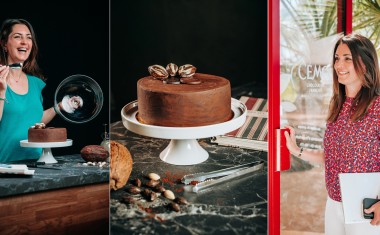 Cyrielle, une des collaboratrices du site CÉMOI de Perpignan, est mise en avant grâce à un élégant triptyque.