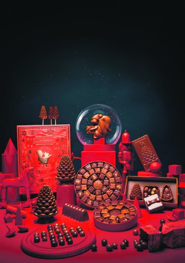 Chez Louis Fouquet, l’univers de Noël se décline entre références à la nature et aux jouet.